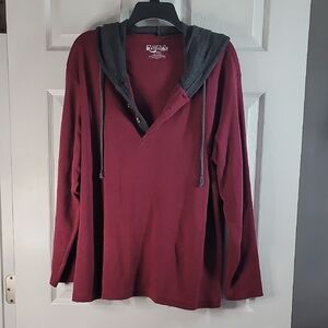 Men's Burgundy Hoodie Sweatshirt